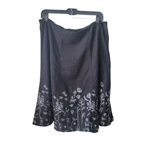 CJ Banks Linen Blend Skirt